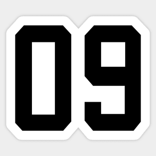 Number 09 Sticker